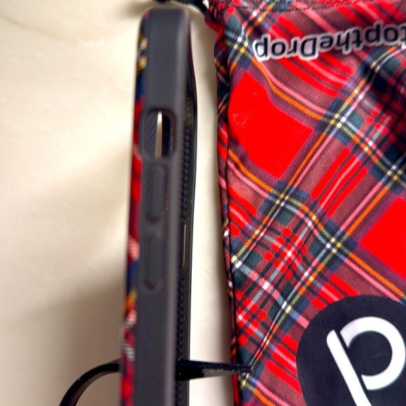 iPhone 13 Pro Max Loopy Case Red Plaid Phone Case - Picture 3 of 4